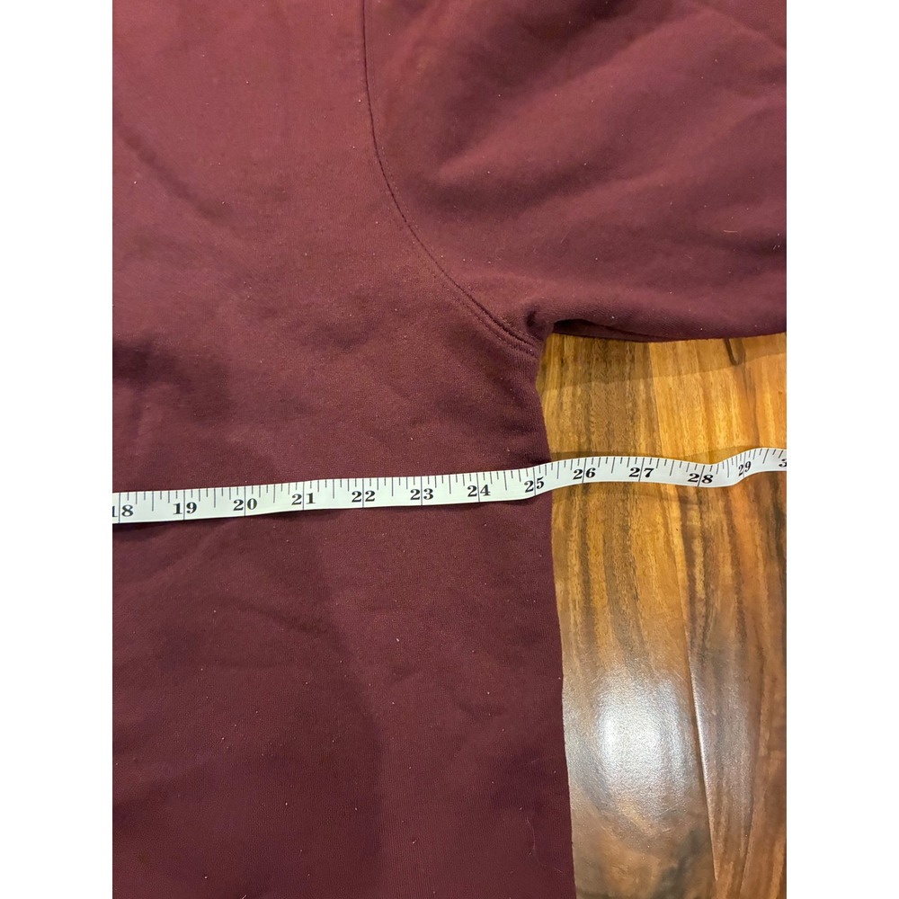 Wrangler Workwear Mens Sherpa Lined Hooded Sweatshirt Maroon XL Hoodie Burgundy - Picture 5 of 6